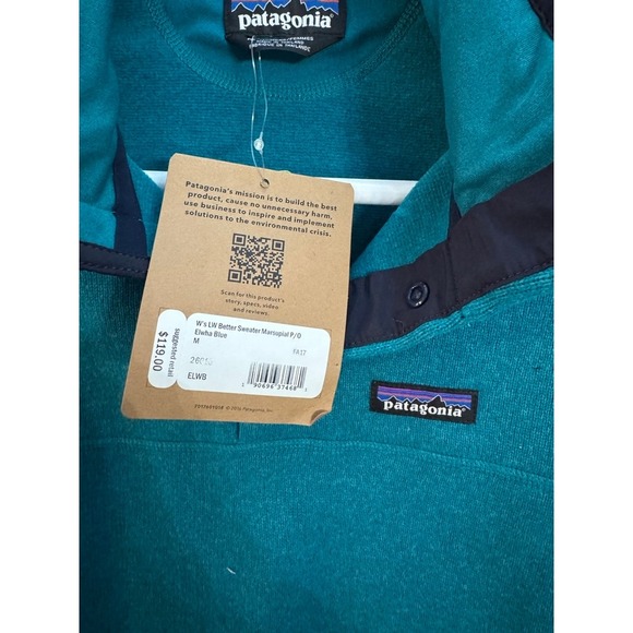 NWT Patagonia Womens Lightweight Better Sweater Marsupial Pullover Elwha Blue M - Picture 4 of 9